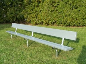 Inground Players Bench with back