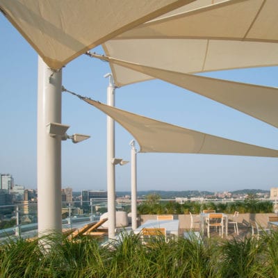 Rooftop Shade Structure Boston Massachusetts Poligon