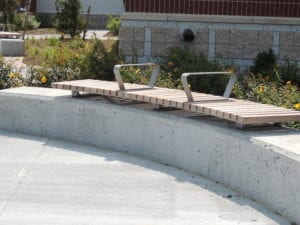 Plymouth South High School Radial Concrete Wall Benches