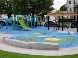 Vortex Splashpad Water Play Landscape Structures Playground Gramstorff Park Massachusetts