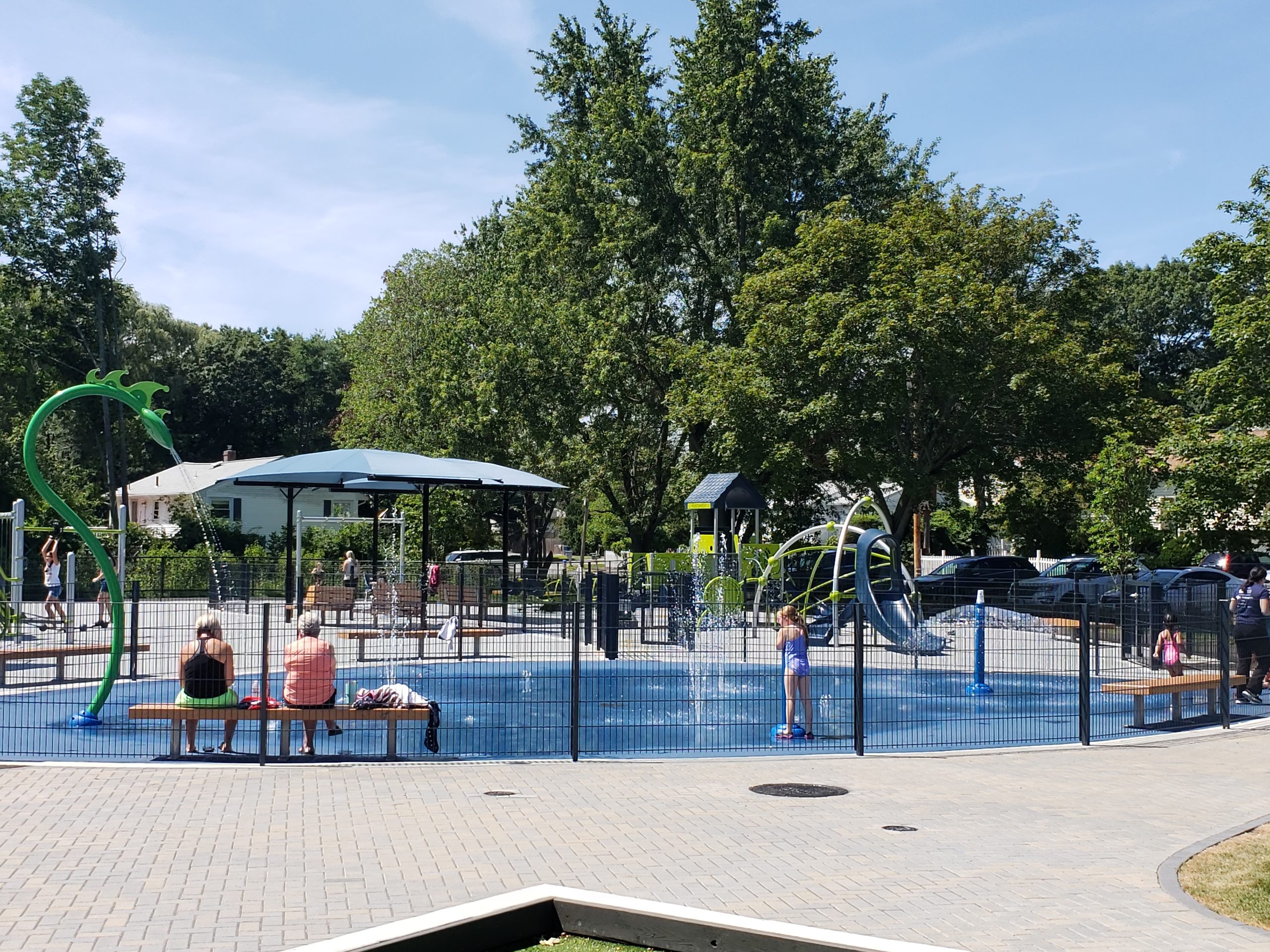 Graverson Park Waltham Massachusetts Landscape Structures playground Vortex Splashpad